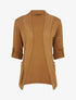 Gilet uni coupe droite - Camel - 1