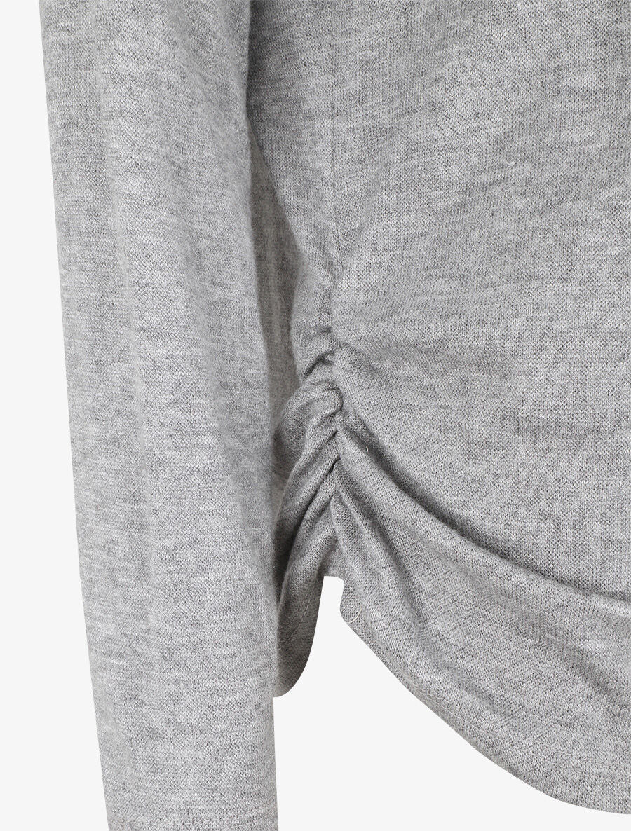 Pull fin à manches chauves-souris - Gris - 3