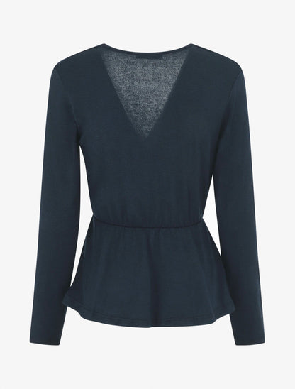 Pull uni col cache-coeur - Marine - 2