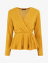 Pull uni col cache-coeur - Jaune - 1