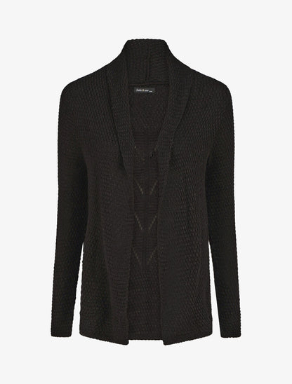 Gilet mi-long uni - Noir - 4
