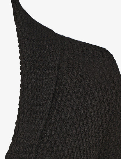 Gilet mi-long uni - Noir - 3