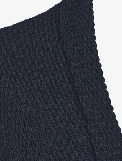 Gilet mi-long uni - Marine - 3