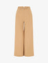 Pantalon uni à taille élastiqué - Camel - 1