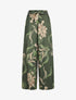 Pantalon ample taille haute imprimé floral - Kaki - 1