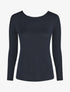 Pull fin droit dos en crochet - Marine - 1