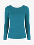 Pull droit dos en V dentelle - Bleu canard - 4