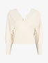Pull crop top à manches longues - Crème - 1