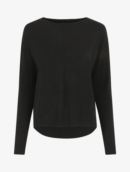 Pull fin uni classique - Noir - 1