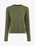 Pull fin uni classique à col rond - Kaki - 4