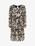 Robe évasée imprimé floral - Noir - 1