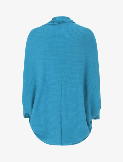 Gilet style cape - Bleu canard - 2