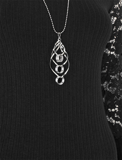 Robe pull à manches en dentelle - Noir - 3