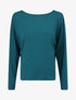Pull loose dos nu bijou à perles - Bleu canard - 6