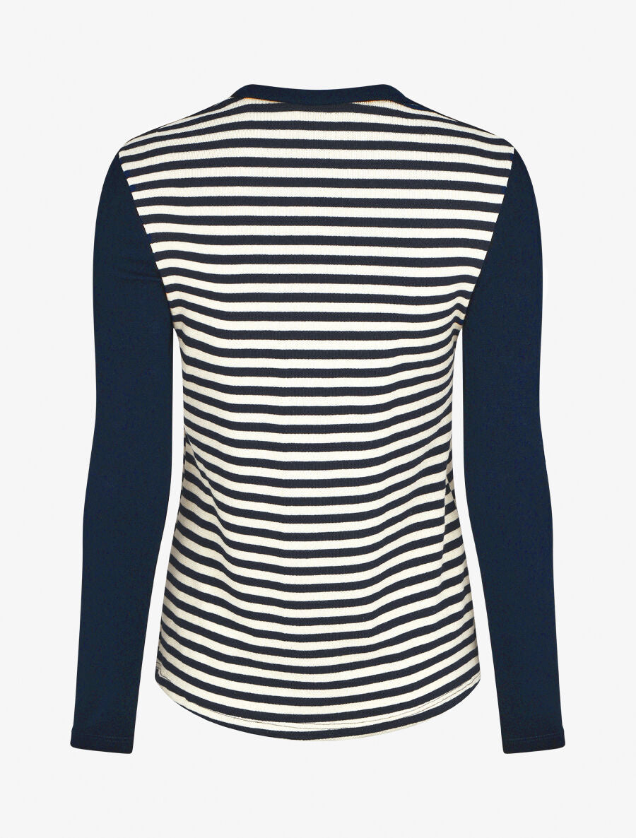 Pull rayé boléro en trompe l&