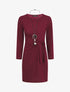 Robe ajustée à noeud et manches longues - Prune - 4