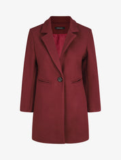 Manteau droit mi-long - Bordeaux - 4