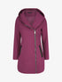 Manteau droit long à capuche - Violine - 4