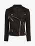 Veste courte en suédine - Noir - 1
