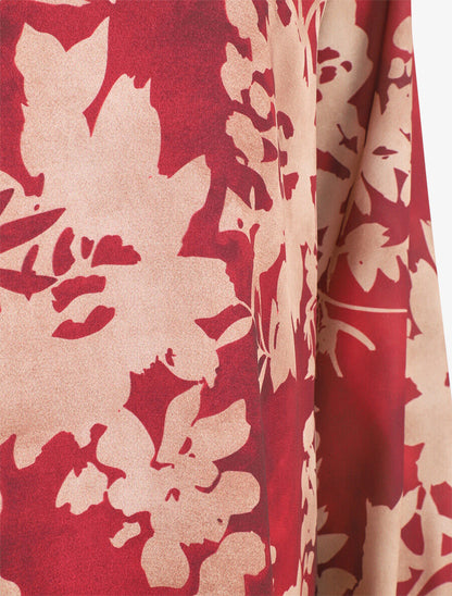 Top droit imprimé floral - Bordeaux - 3