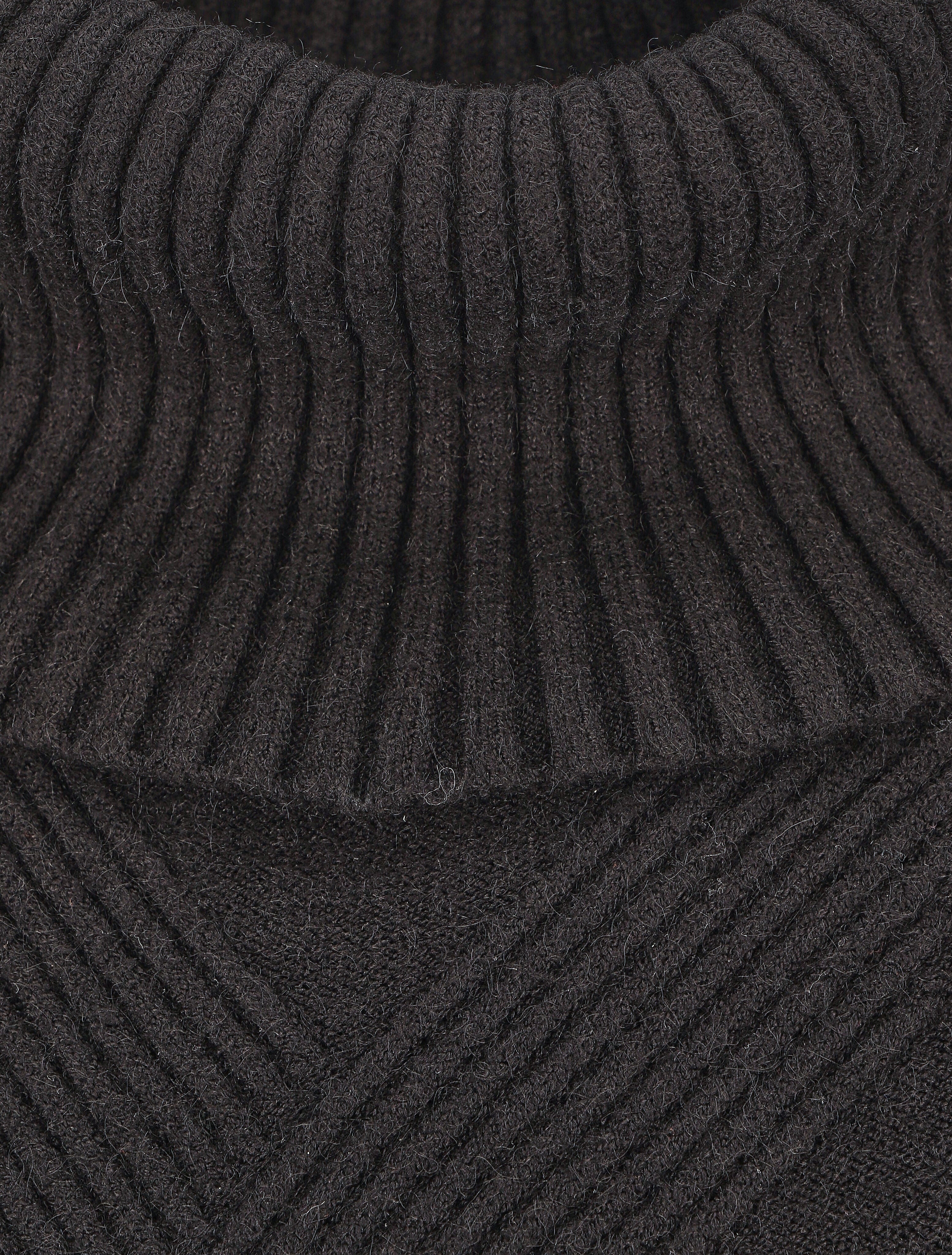 Pull uni à col roulé - Noir - 3