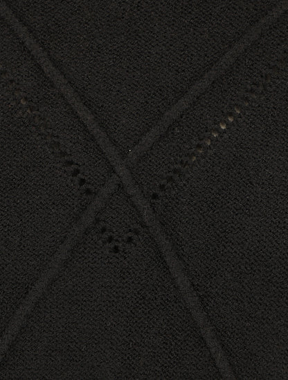 Pull ample col roulé - Noir - 3