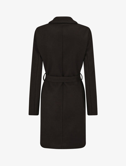 Manteau long classique coupe droite - Noir - 2