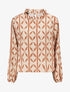Top ample imprimé graphique - Camel - 1