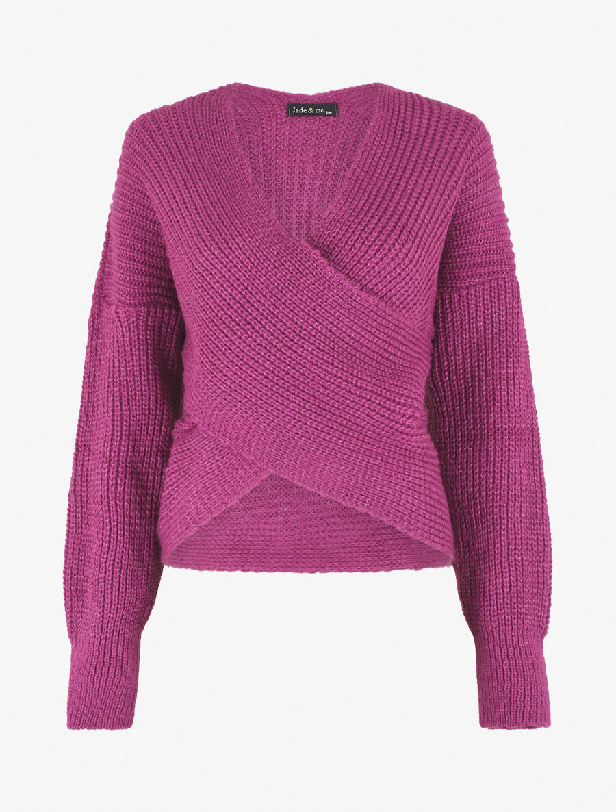Pull cache-coeur en maille - Violine - 1