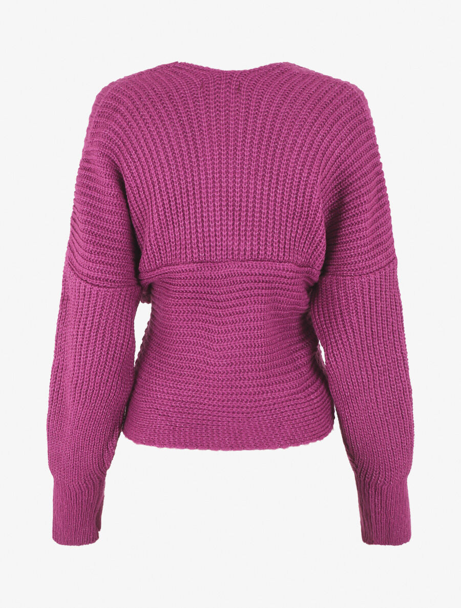 Pull cache-coeur en maille - Violine - 2
