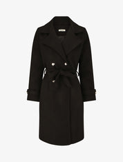 Manteau long à boutons décoratifs au dos - Noir - 4