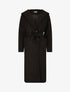 Manteau long à capuche - Noir - 1