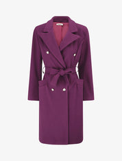 Manteau long coupe droite - Violet - 1