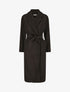 Manteau long uni ceinturé - Noir - 4