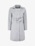 Manteau long uni coupe droite - Gris - 4