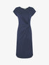 Robe t-shirt à plis - Bleu marine - 1