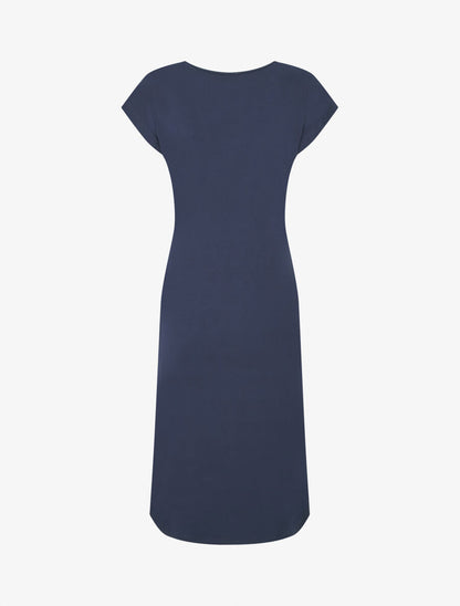 Robe t-shirt à plis - Bleu marine - 2