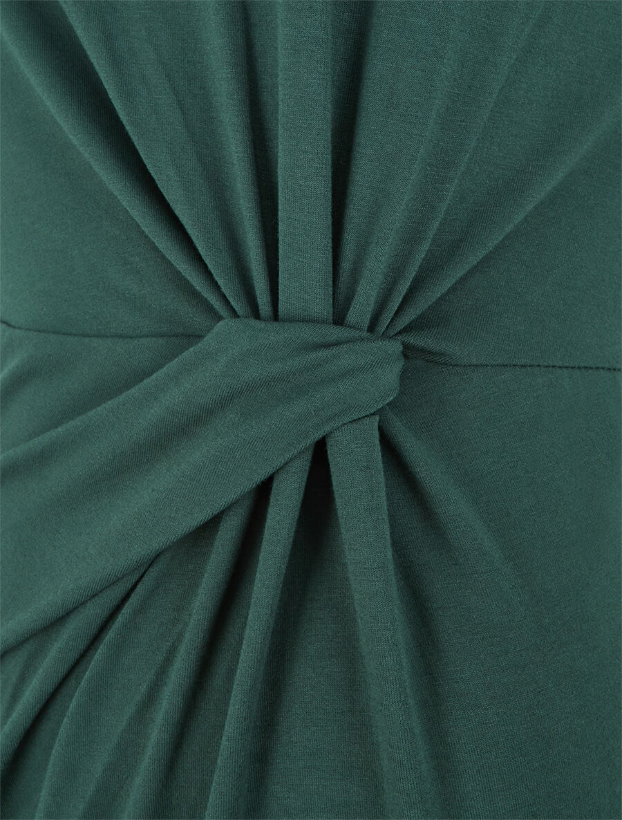 Robe t-shirt à plis - Vert sapin - 3