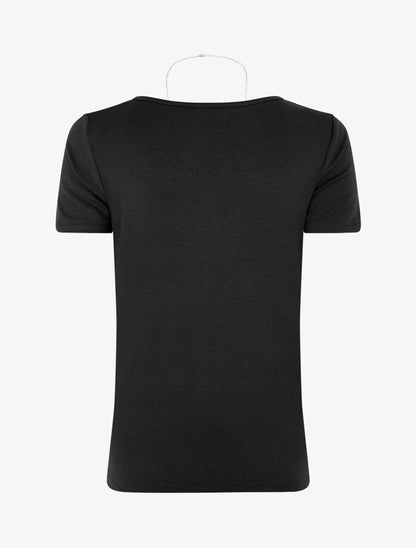 T-shirt à bords croisés - Noir - 2