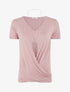 T-shirt à bords croisés - Vieux rose - 5