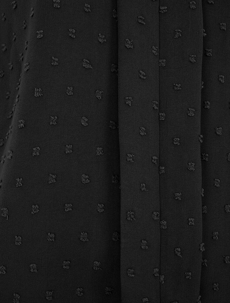 Top à manches courtes et texturé - Noir - 3
