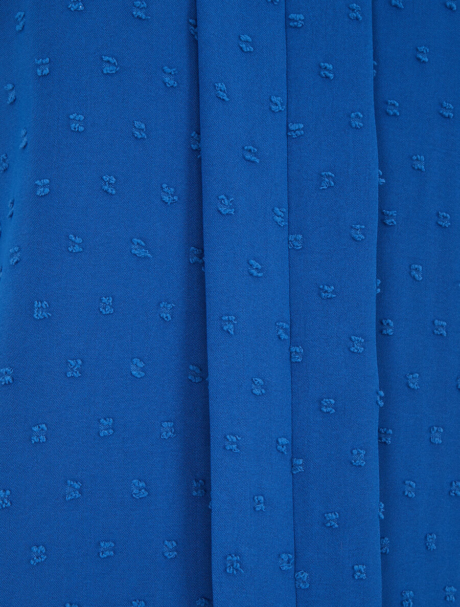 Top à manches courtes et texturé - Bleu roi - 3