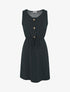 Robe sans manches à boutons décoratifs - Noir - 4