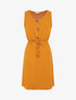 Robe sans manches à boutons décoratifs - Jaune moutarde - 4