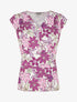 Top avec mancherons à imprimé fleuri - Prune - 4