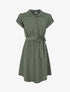 Robe unie ceinturée - Kaki - 1
