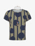 Top droit manches courtes motif abstrait - Kaki - 1