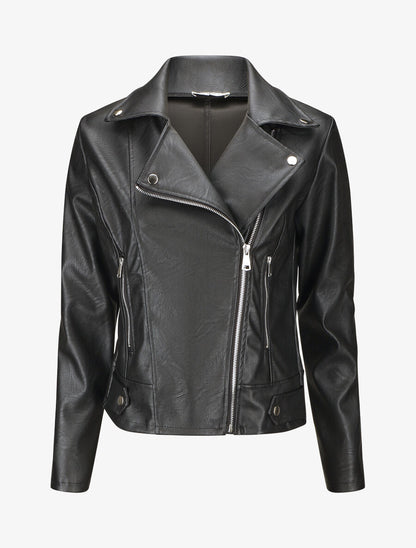 Veste style perfecto coupe droite - Noir - 1