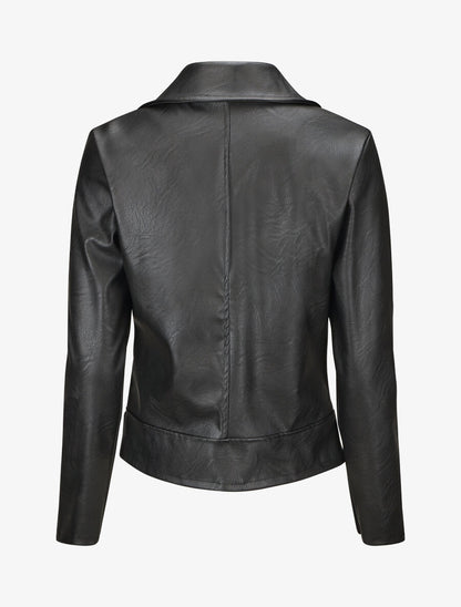 Veste style perfecto coupe droite - Noir - 2