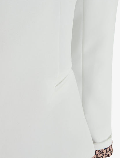 Blazer à manches imprimé graphique - Blanc - 3